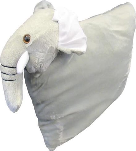 Lemetex Sierkussen Olifant - 40x40 cm - Grijs