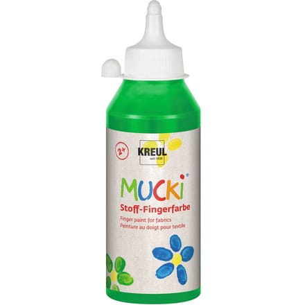 MUCKI-stof-Vingerverf, 250 ml - Groen