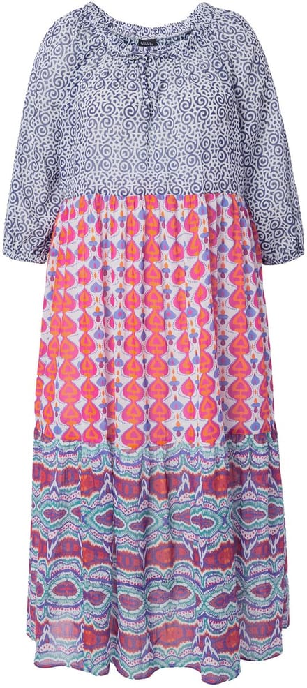 Ulla Popken - Dames - Maxi jurken - Aubergine - Maat 42+