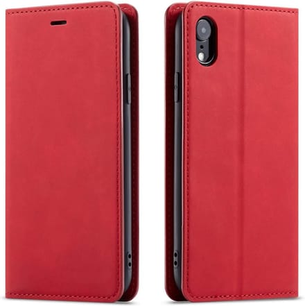 Geschikt voor Apple iPhone XR Bookcase | Rood | Pasjeshouder | Portemonnee hoesje