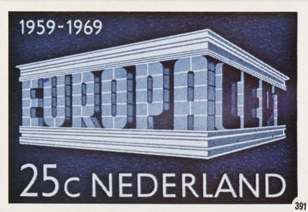 Briefkaart met afbeelding C.E.P.T. postzegel