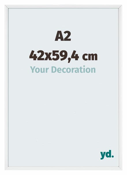 Your Decoration - Fotolijst A2 42x59,4 cm - Aluminium - Wit Hoogglans - Aurora