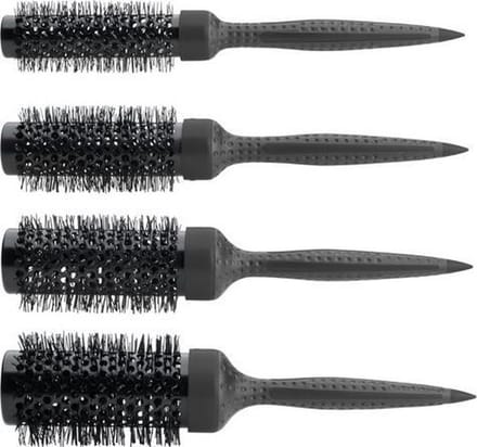 MELAGOM SET VAN 4 THERMISCHE BORSTELS NYLON ZWART SIBEL