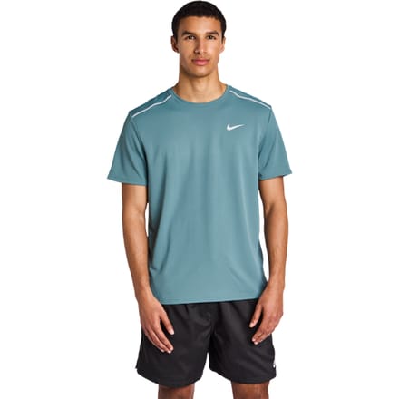 Nike Miler T-shirts Heren - Grijs - Maat L - Poly Jersey