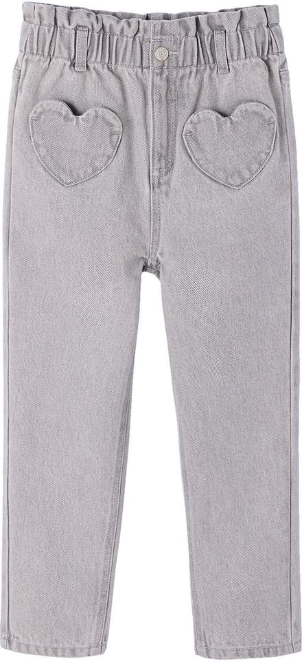 Vertbaudet Paperbag jeans meisjes zakken hartjes