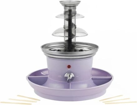 Thuys - Mini Chocoladefontein Paars - 3-Laags Compact Design - met 500ml Smeltpot