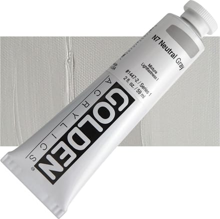 Golden Heavy Body Acrylverf Serie 1 N7 Neutral Gray