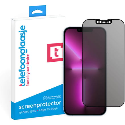 iPhone 13 Pro Max Privacy screenprotector gehard glas Edge to Edge