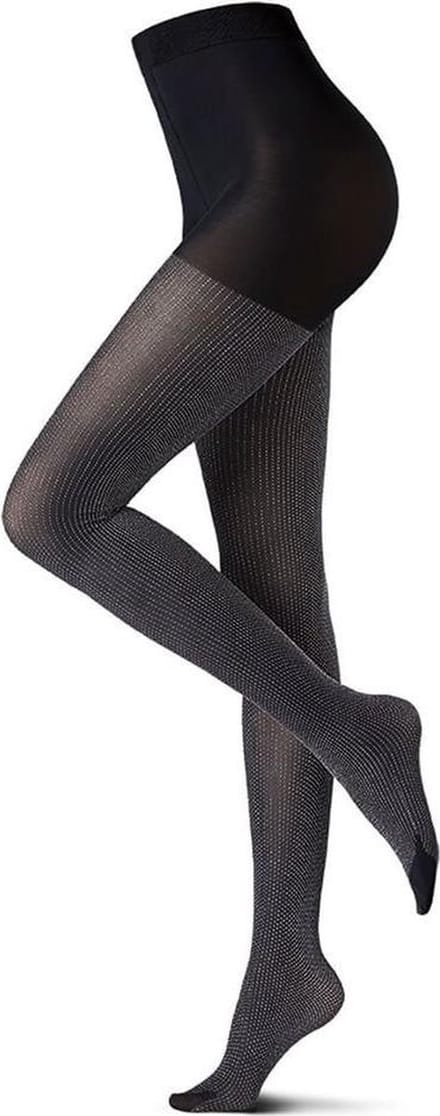 Oroblu bright patterns abstract 50 den panty maat S/M black/pinetripe