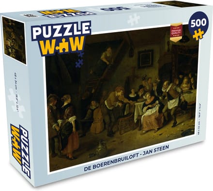 Puzzel De Boerenbruiloft - Jan Steen - Legpuzzel - Puzzel 500 stukjes