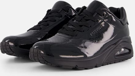 Skechers Uno - Shiny One Dames Sneakers - Zwart