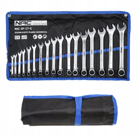 NAC SP-17-S Set Ringsleutels 17 Delig 6-22mm met koffer