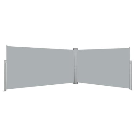 vidaXL - Windscherm - uittrekbaar - 160x600 - cm - grijs