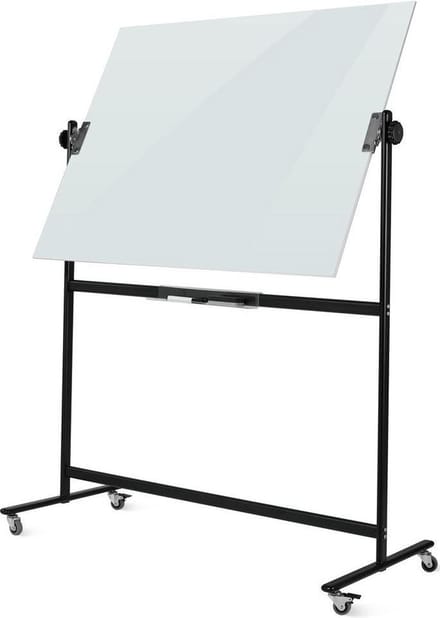 IVOL Verrijdbaar glassboard 100 x 150 cm dubbelzijdig - Magnetisch