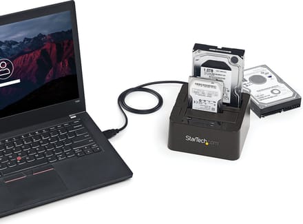 StarTech.com USB 3.1 Gen 2 (10Gbps) Dual-Bay Dock for 2.5"/3.5" SATA Drives