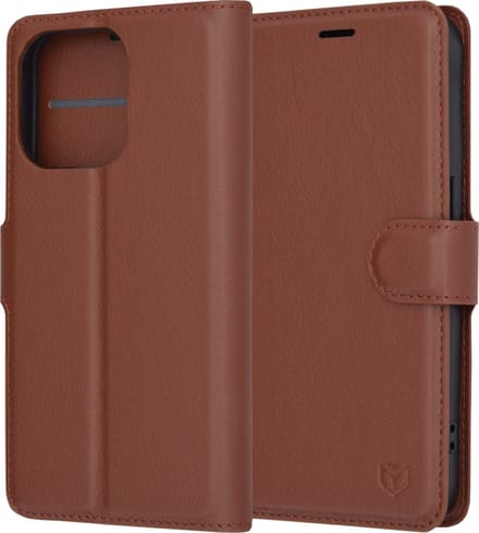 Hoesje geschikt voor Apple iPhone 15 Pro - Techsuit Leather Folio Book Wallet Case - Bruin
