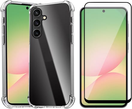 Hoesje geschikt voor Samsung Galaxy A56 / A36 - Screenprotector Volledig Dekkend Glas - Shockproof Transparant