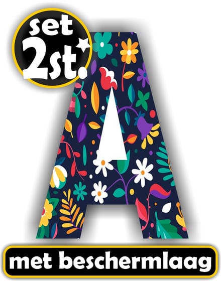 Jerma - Plakletter - A - Sticker - set van 2 stuks - 12 cm hoog - Zelfklevend - Weerbestendig - Vinyl