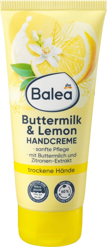 Balea Handcrème Karnemelk & Citroen, 100 ml