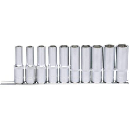KS TOOLS 1/2" Zeskant Doppen Set lang 10-delig 10-19 mm - 917.0615