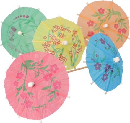 20x 6 Decoprikkers 10 cm Eisschirmchen Asia