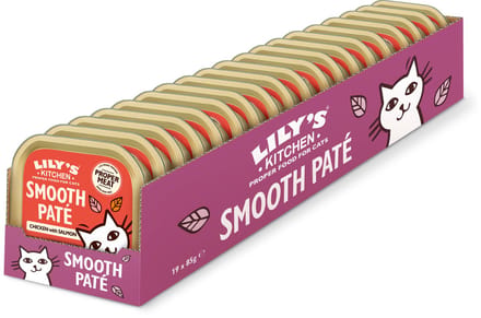 Lily's Kitchen - Kattenvoer - Natvoer - Paté met Zalm en Kip - 19 x 85 g