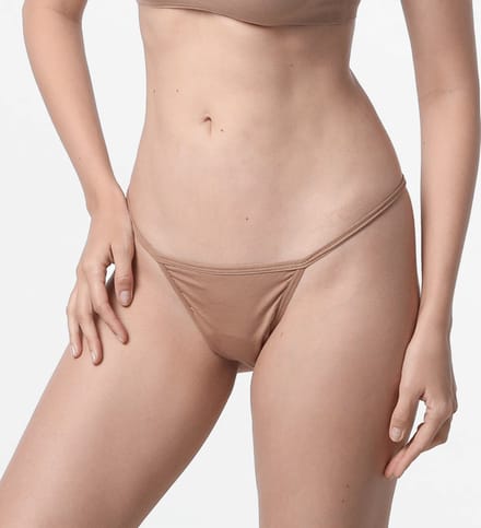 Tanga dames g-string Micro Modal bronze bruin
