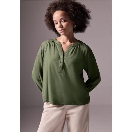 Raglan blouse in effen kleur