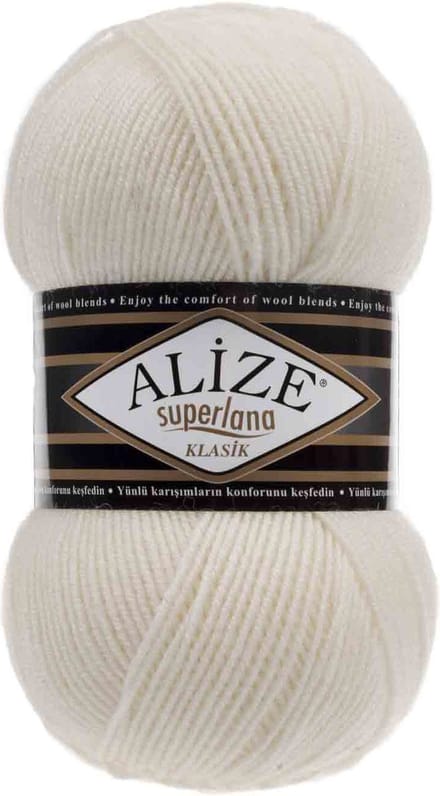 Alize Superlana Klasik Cream 62 Pakket 5 Bollen 500 Gram