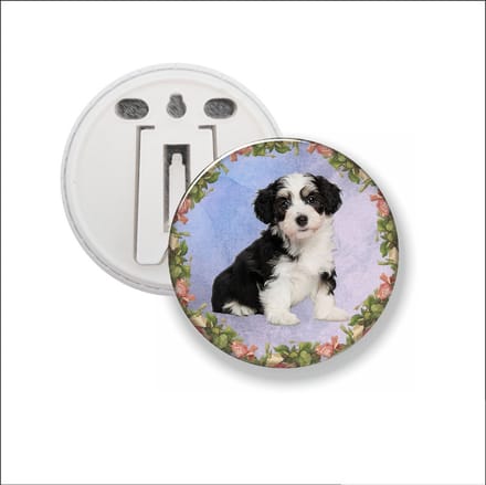 Button Met Clip - Hond