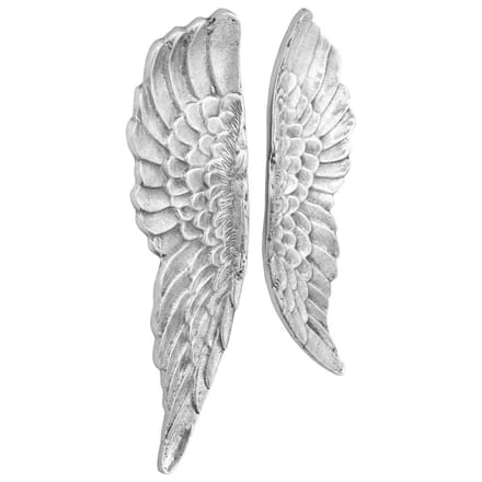 vidaXL - Vleugelen - beeld - 2 - st - zilver - 31 - x - 5 - x - 91 - cm - Aluminium