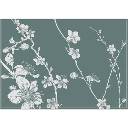 Placemat IEZZY Japanse kersenbloesem groen 6 stuks