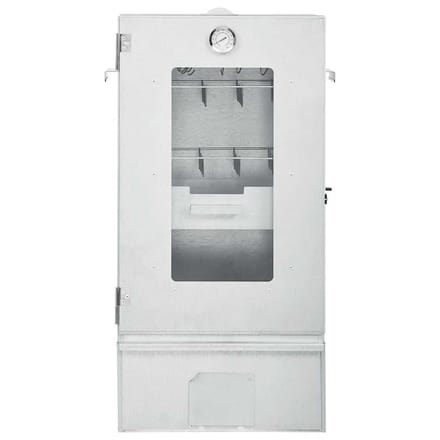 vidaXL - BBQ-rookoven - met - tafel - gegalvaniseerd - staal