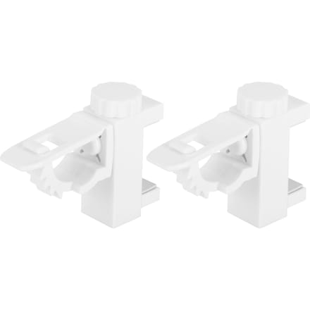 Gordijnroede Paalhouder Multifunctionele Ophangstang Klem Haak Organizer 1KG?Laadcapaciteit 2KG wit