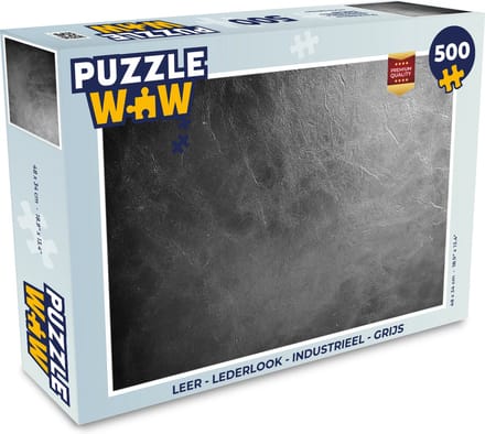 Puzzel Leer - Lederlook - Industrieel - Grijs - Legpuzzel - Puzzel 500 stukjes