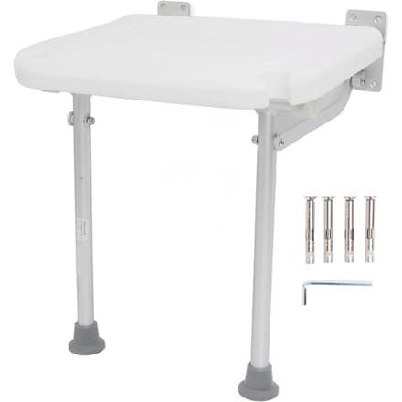 Tabouret de douche de maternité mural pliable, chaise de douche murale pliable, tabouret de douche rabattable pour white
