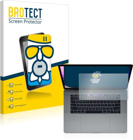 BROTECT - Screenprotector voor Apple MacBook Pro 15" 2019 (Touch Trackpad) - Folie Beschermfolie Beschermglas matte