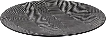 Palmer Bord Leaf 27 cm Zwart Wit Stoneware 1 stuk