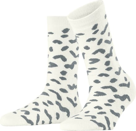 Esprit Cozy Memphis gedessineerd materiaal sokken dames wit - maat 39-42