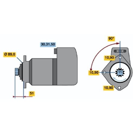 Starter BOSCH 0 986 011 480