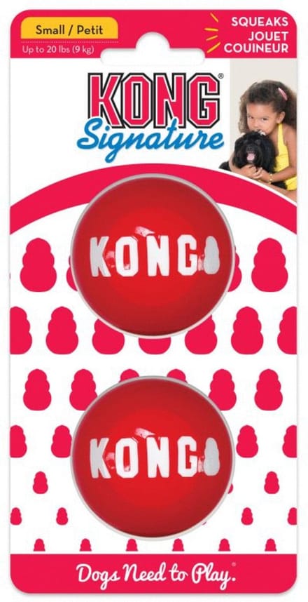 KONG Dog Toy Signature Balls Small 5cm (2-Pack)