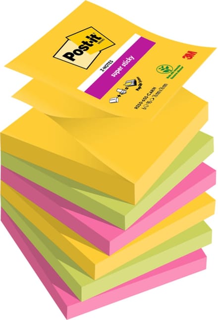 Memoblok post-it 3m z-note r330 ss carnival | 12 stuks