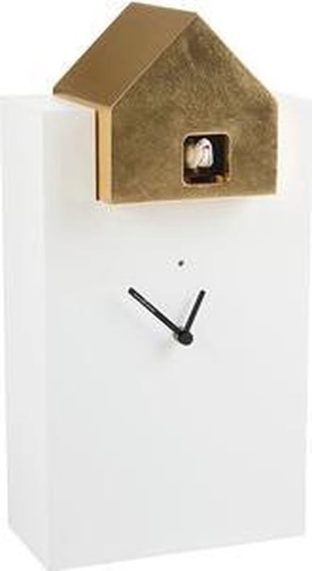 Diamantini Domeniconi koekoeksklok " Ettore " 2058  wit met gold leaf top