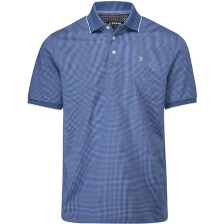Farah Heren Ferris Poloshirt (Schemerig blauw/wit)