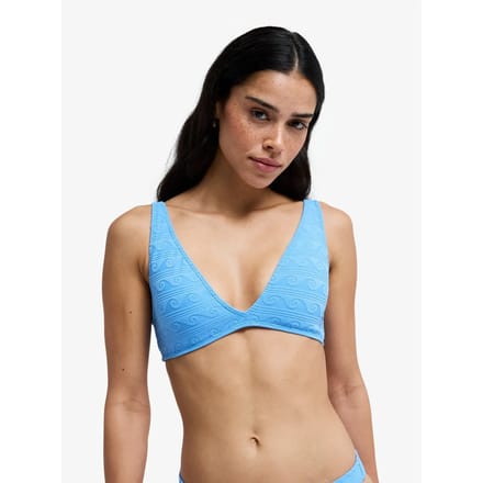 Roxy Paradise Wave Elongated Triangle Bikinitop Blauw XS Vrouw