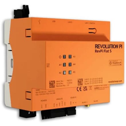 Revolution Pi by Kunbus RevPi Flat S 32 GB WiFi-BT PR100371 PLC-uitbreidingsmodule 24 V