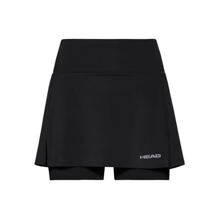 HEAD Club Basic Long Rok Dames-Zwart,Zilver