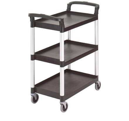 Cambro KD serveerwagen met 3 bladen zwart