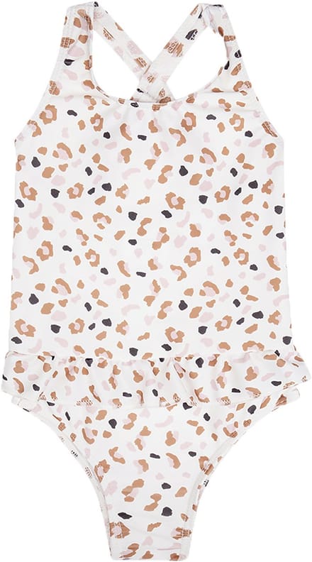 Swim Essentials | Kaki Panterprint Meisjes UV Badpak - Maat 98/104
