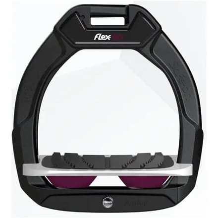 Veiligheidsstijgbeugels Paardrijden Hellend Grip Zwart/Grijs/Pruim Flex-On Safe-On